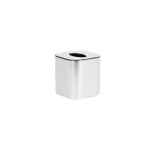 Contempo Collection Boutique Tissue Box Cover, Brushed Chrome